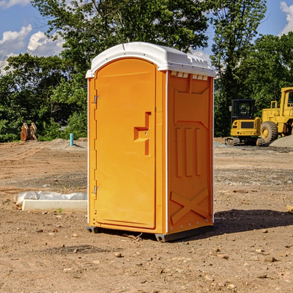 how often are the porta potties cleaned and serviced during a rental period in Vandervoort